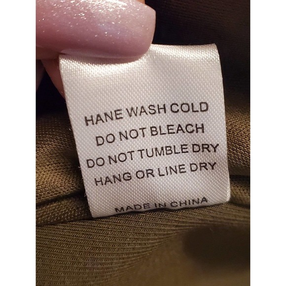 Nude Women's Green Cotton Lace Up Plunge V Neck Back Zipper Bodysuit Size Large - Picture 11 of 11